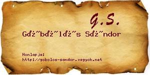 Göbölös Sándor névjegykártya